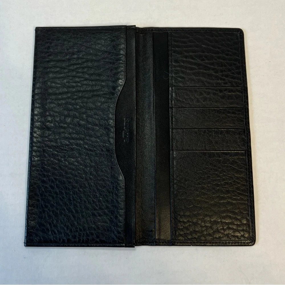 BURBERRYS VINTAGE‎ SLIM LONG BLACK WALLET